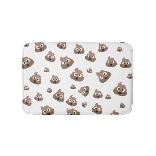 Cute Poop Emoji Pattern Badmat (Voorkant)