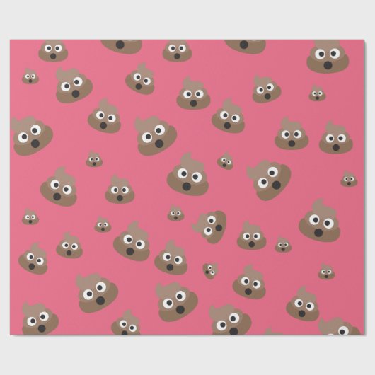 Cute Poop Emoji Pattern Cadeaupapier (Vlak)