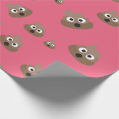 Cute Poop Emoji Pattern Cadeaupapier (Hoek)