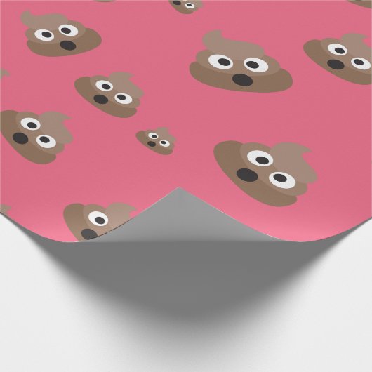 Cute Poop Emoji Pattern Cadeaupapier (Hoek)
