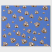 Cute Poop Emoji Pattern Cadeaupapier (Vlak)