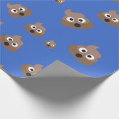Cute Poop Emoji Pattern Cadeaupapier (Hoek)
