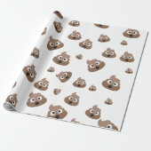 Cute Poop Emoji Pattern Cadeaupapier (Uitgerold)