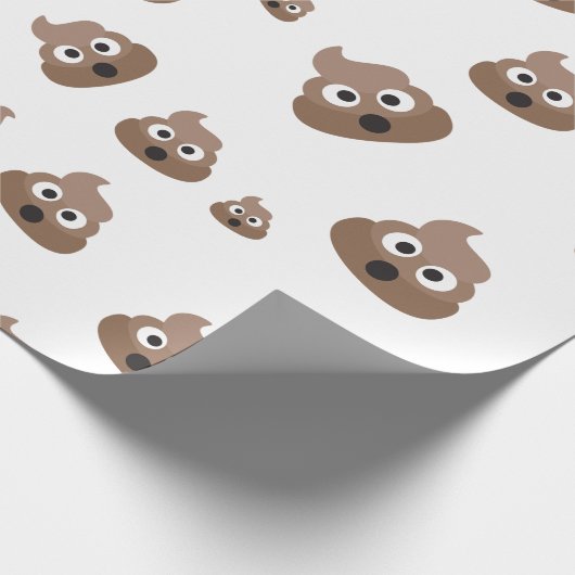 Cute Poop Emoji Pattern Cadeaupapier (Hoek)