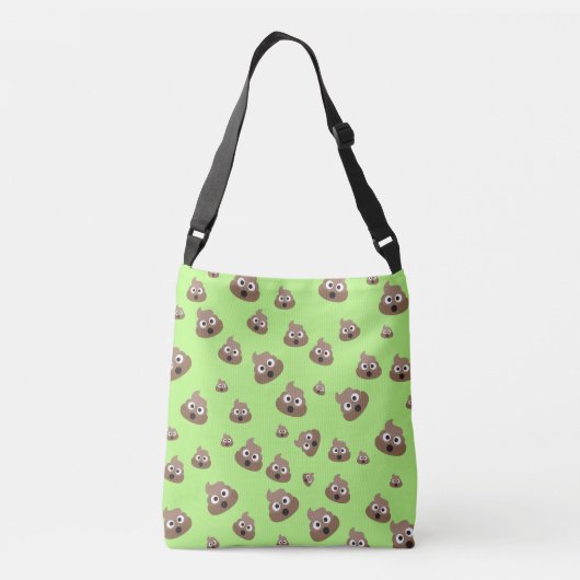 Cute Poop Emoji Pattern Crossbody Tas (Achterkant)