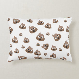Cute Poop Emoji Pattern Decoratief Kussen
