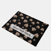 Cute Poop Emoji Pattern Deurmat (Schuin)