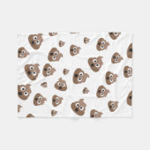 Cute Poop Emoji Pattern Fleece Deken (Voorkant (Horizontaal))