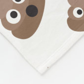 Cute Poop Emoji Pattern Fleece Deken (Hoek)