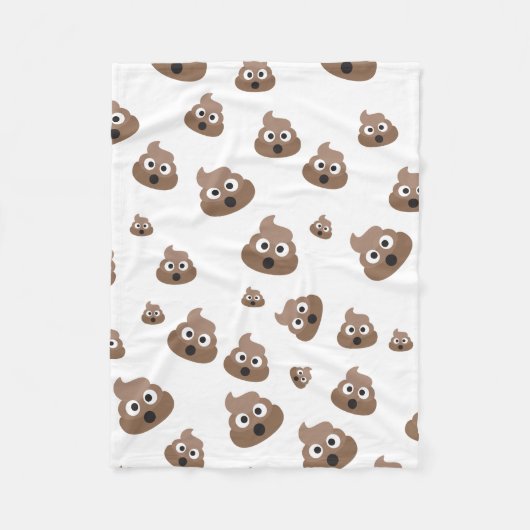 Cute Poop Emoji Pattern Fleece Deken (Voorkant)
