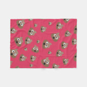 Cute Poop Emoji Pattern Fleece Deken (Voorkant (Horizontaal))