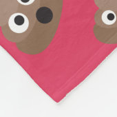 Cute Poop Emoji Pattern Fleece Deken (Hoek)
