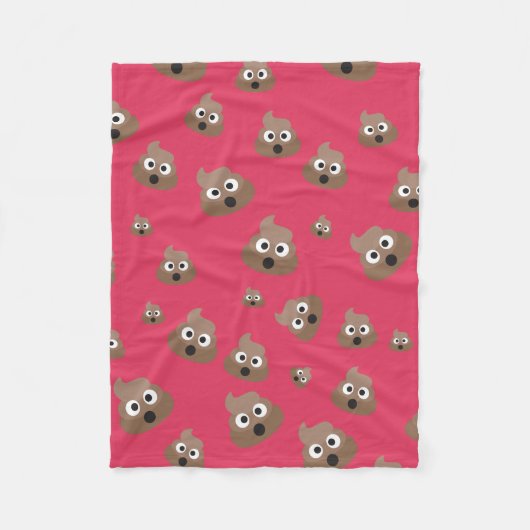 Cute Poop Emoji Pattern Fleece Deken (Voorkant)