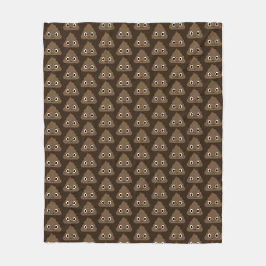 Cute Poop Emoji Pattern | Funny Poo Novelty Fleece Deken (Voorkant)
