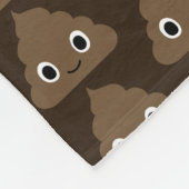 Cute Poop Emoji Pattern | Funny Poo Novelty Fleece Deken (Hoek)