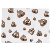 Cute Poop Emoji Pattern Groot Cadeauzakje (Achterkant)
