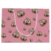 Cute Poop Emoji Pattern Groot Cadeauzakje (Achterkant)