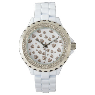 Cute Poop Emoji Pattern Horloge