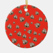 Cute Poop Emoji Pattern Keramisch Ornament (Voorkant)