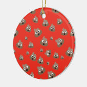 Cute Poop Emoji Pattern Keramisch Ornament (Links)