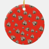 Cute Poop Emoji Pattern Keramisch Ornament (Achterkant)