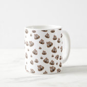 Cute Poop Emoji Pattern Koffiemok (Voorkant rechts)