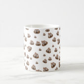Cute Poop Emoji Pattern Koffiemok (Center)