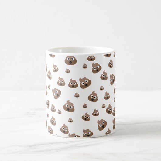 Cute Poop Emoji Pattern Koffiemok (Center)