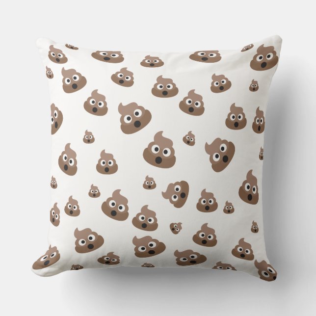 Cute Poop Emoji Pattern Kussen (Voorkant)