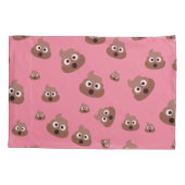 Cute Poop Emoji Pattern Kussensloop (Achterkant)