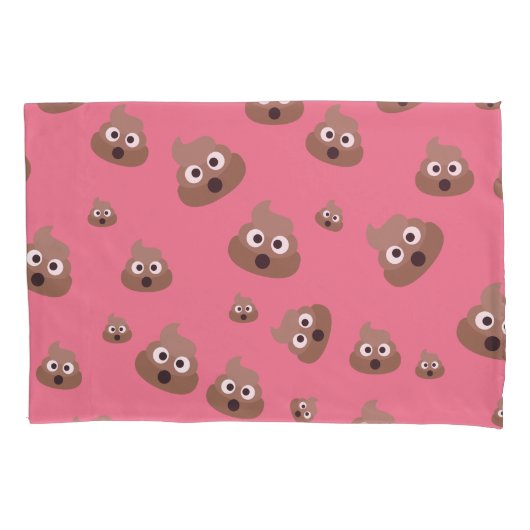 Cute Poop Emoji Pattern Kussensloop (Voorkant)