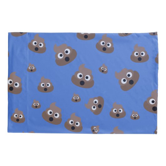 Cute Poop Emoji Pattern Kussensloop (Achterkant)