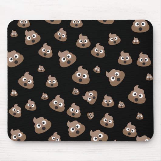 Cute Poop Emoji Pattern Muismat (Voorkant)