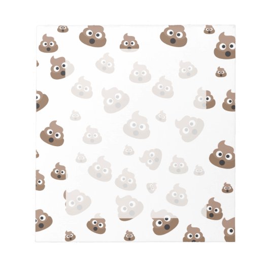 Cute Poop Emoji Pattern Notitieblok (Voorkant)
