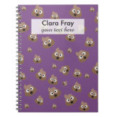 Cute Poop Emoji Pattern Notitieboek (Voorkant)