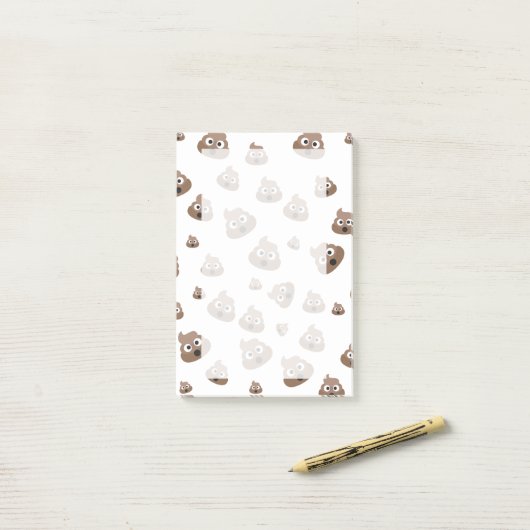 Cute Poop Emoji Pattern Post-it® Notes (Op bureau)