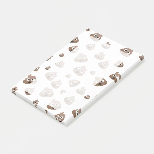 Cute Poop Emoji Pattern Post-it® Notes (Schuin)