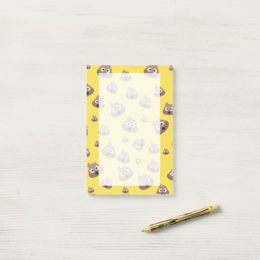 Cute Poop Emoji Pattern Post-it® Notes (Op bureau)