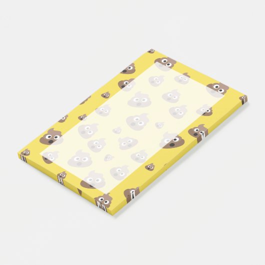 Cute Poop Emoji Pattern Post-it® Notes (Schuin)