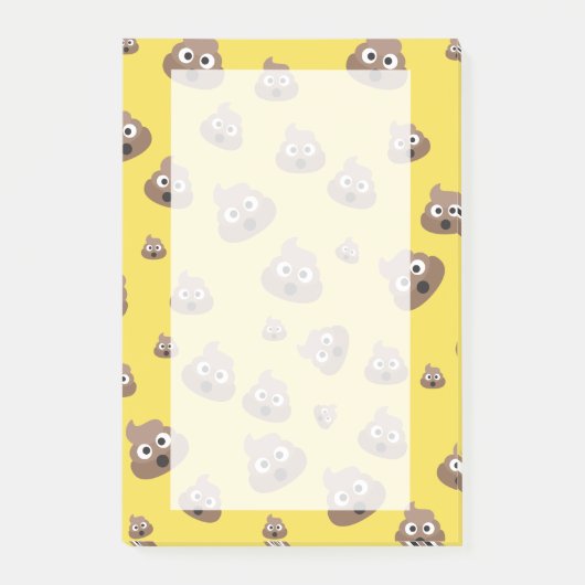 Cute Poop Emoji Pattern Post-it® Notes (Voorkant)