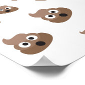 Cute Poop Emoji Pattern Poster (Hoek)
