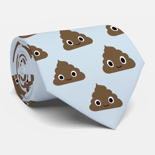 Cute Poop Emoji Pattern | Schattige piloten van Po Stropdas (Opgerold)