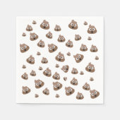 Cute Poop Emoji Pattern Servetten (Voorkant)