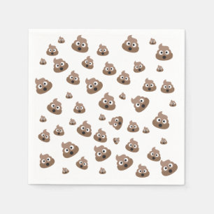 Cute Poop Emoji Pattern Servetten