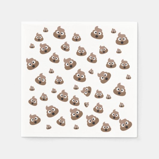 Cute Poop Emoji Pattern Servetten (Voorkant)