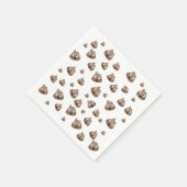 Cute Poop Emoji Pattern Servetten (Hoek)