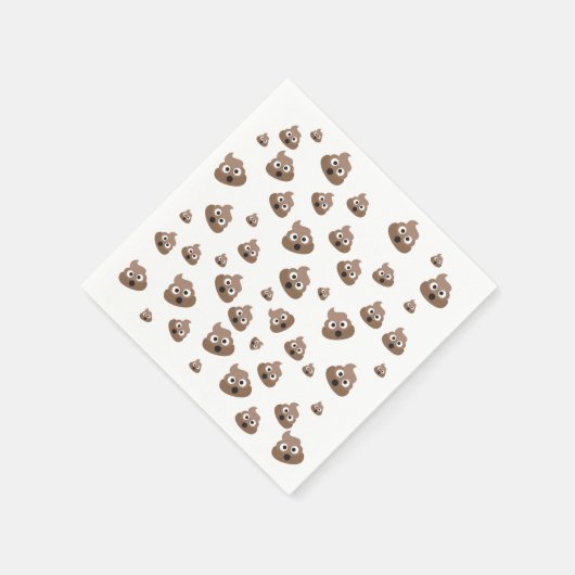 Cute Poop Emoji Pattern Servetten (Hoek)
