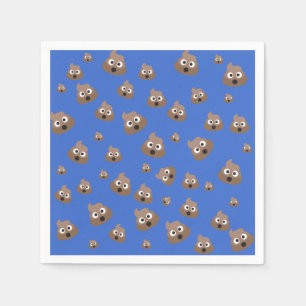 Cute Poop Emoji Pattern Servetten