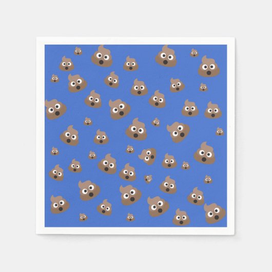 Cute Poop Emoji Pattern Servetten (Voorkant)