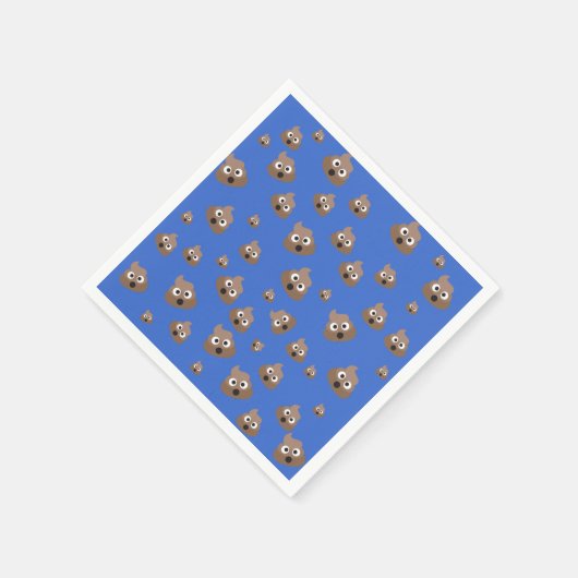 Cute Poop Emoji Pattern Servetten (Hoek)
